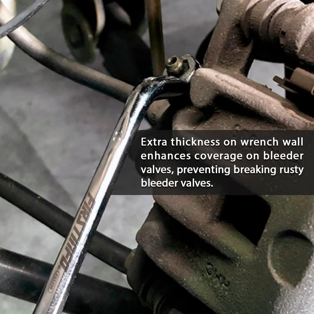 F3539 Offset Automotive Brake Bleeder Wrench 6 Sizes In 1 Set Tool 8 mm, 9 mm,