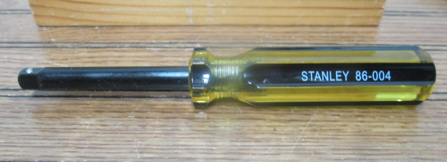 Stanley Black Chrome 1/4” Drive Socket Spinner Handle Driver tool No. 86-004 New