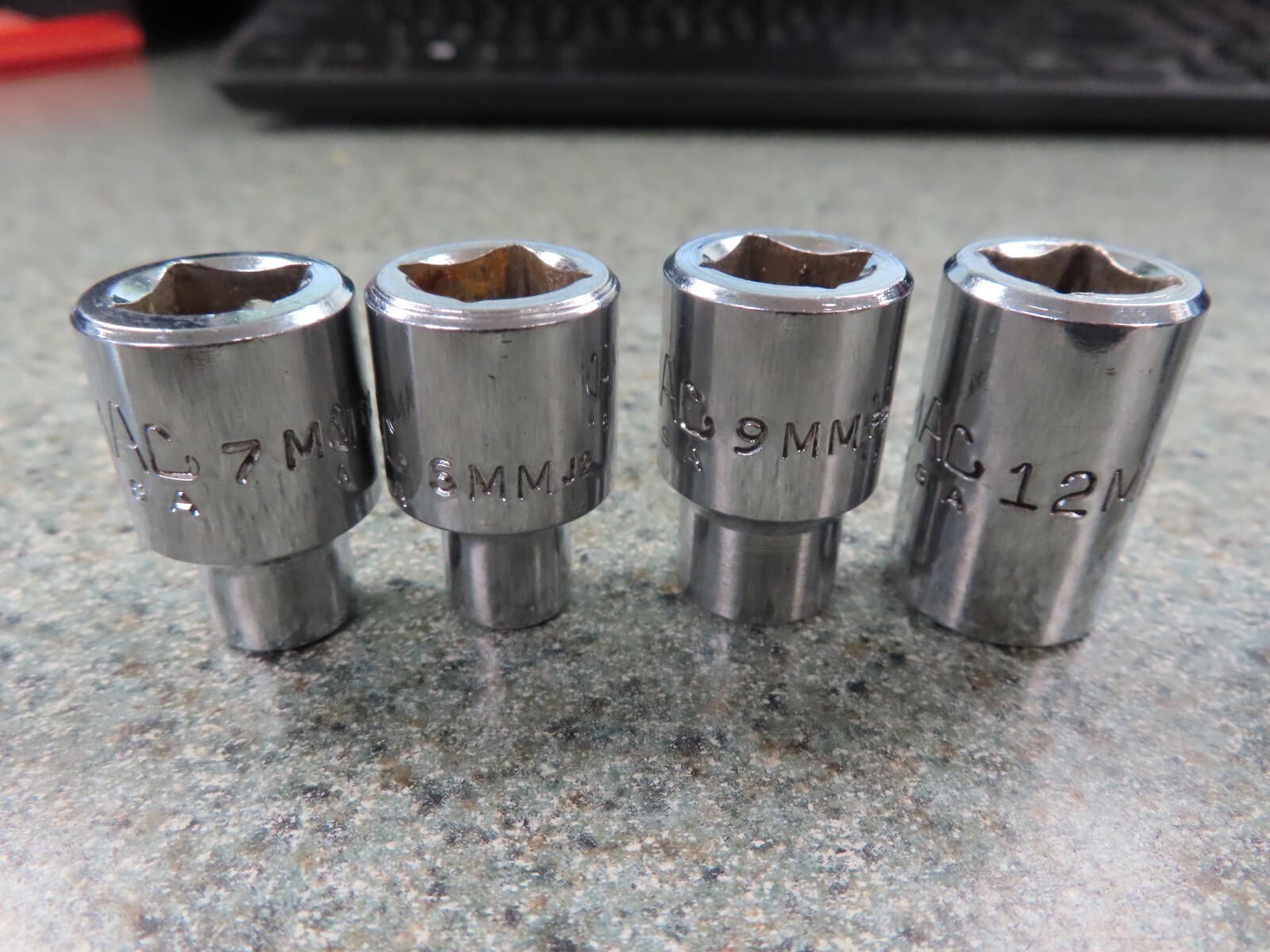 MAC Tools USA 12pc Chrome Socket Lot See Pictures