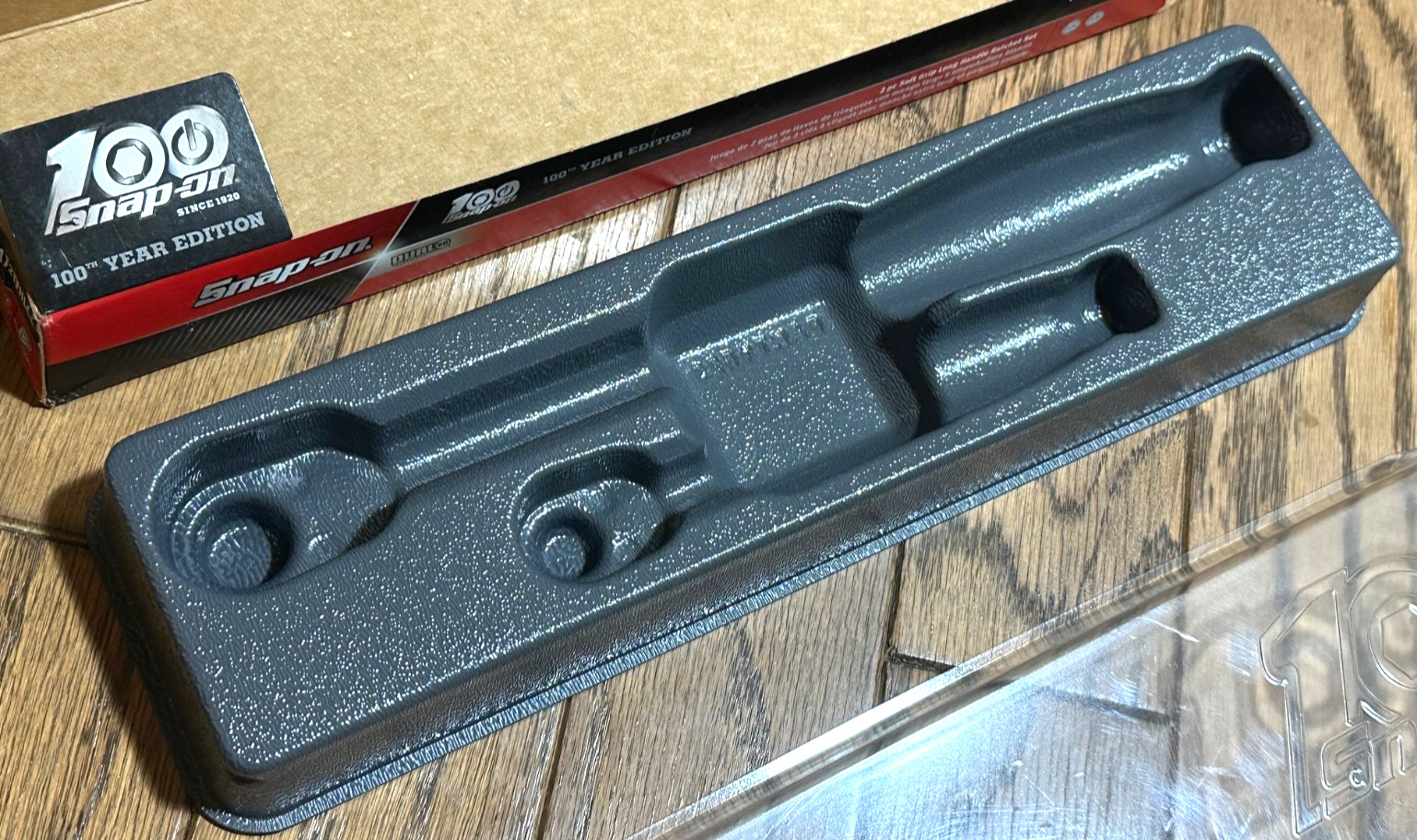 Snap On Tools 100 Year Edition Soft Grip Ratchet Set Gray Storage Case TRAY ONLY