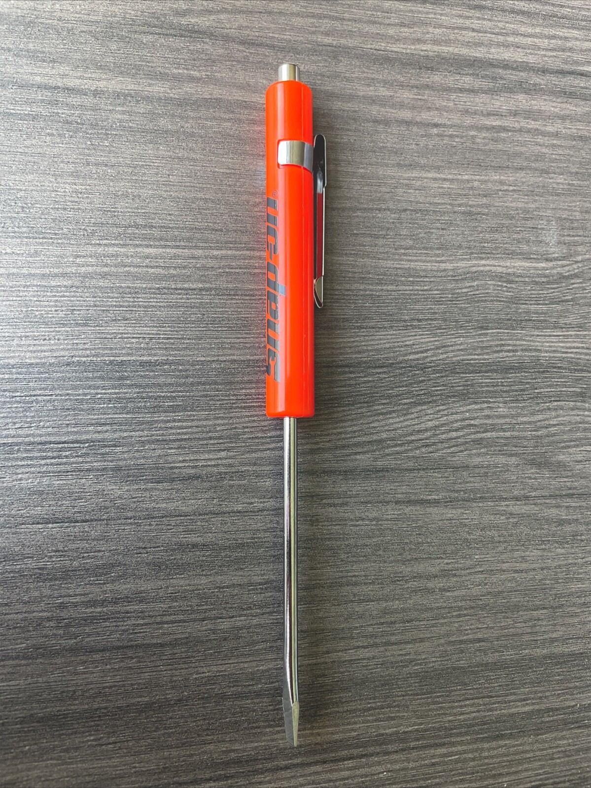 Snap On Tools Mini Pocket Screwdriver Hi-Vis Orange with Magnet & Clip NEW🔥