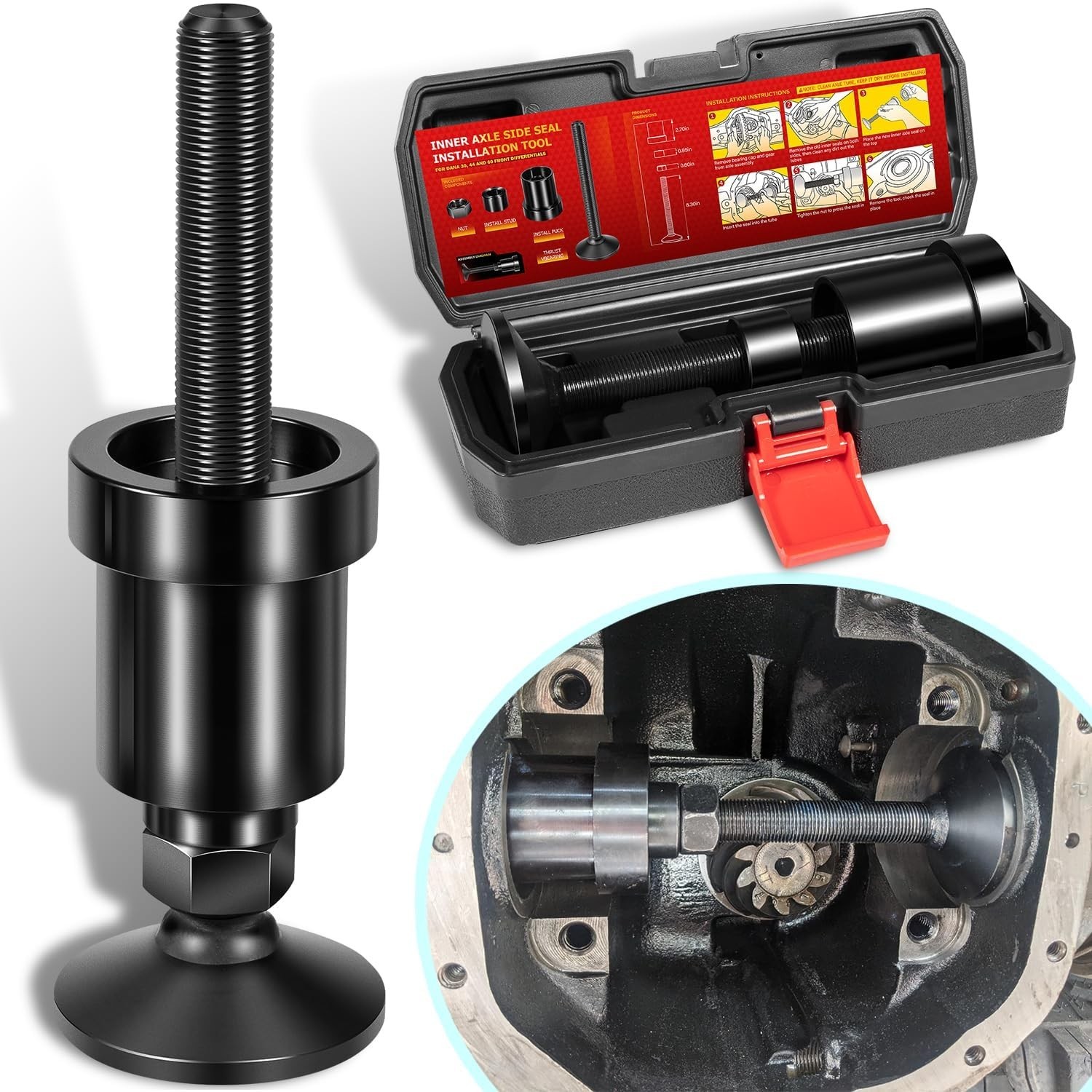 Universal Inner Axle Seal Installation Tool Kit for Jeep, Ford, Dodge & More