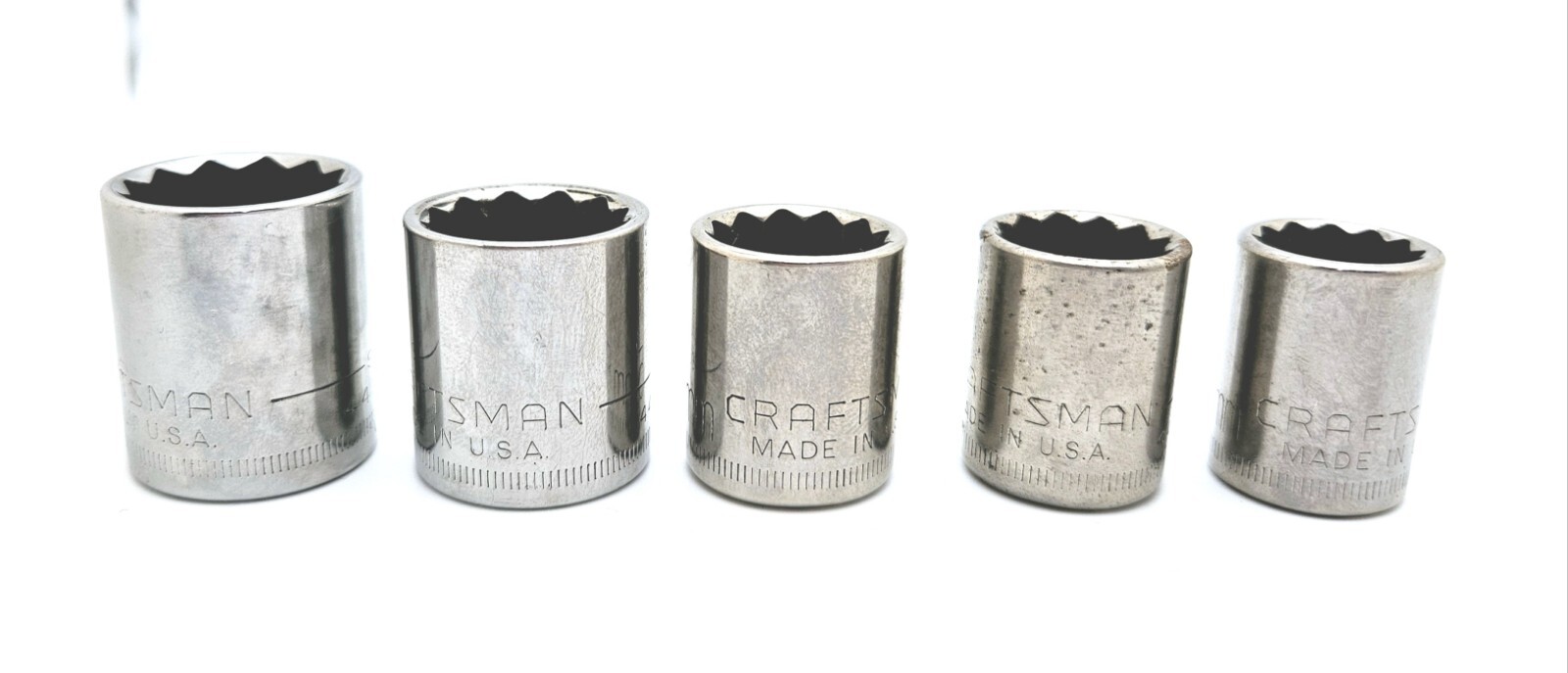 CRAFTSMAN G Series 3/8” Drive 12 Point Metric Sockets 18mm 17mm 15mm 14mm 13mm