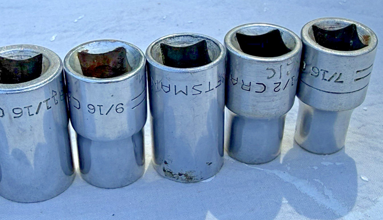 Craftsman Socket Set Vintage 70s 80s V-Series 1/2” Drive 21 Pieces Mechanic Tool