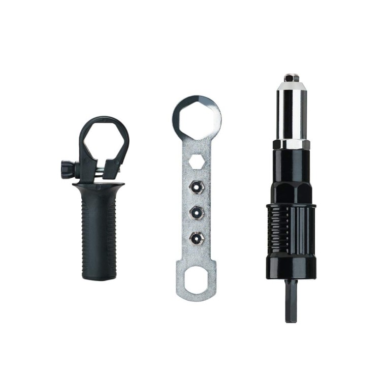 Cordless Electric Rivet Nut Tool Adapter, Steel, 450g, 2.4-4.8mm Rivet Sizes