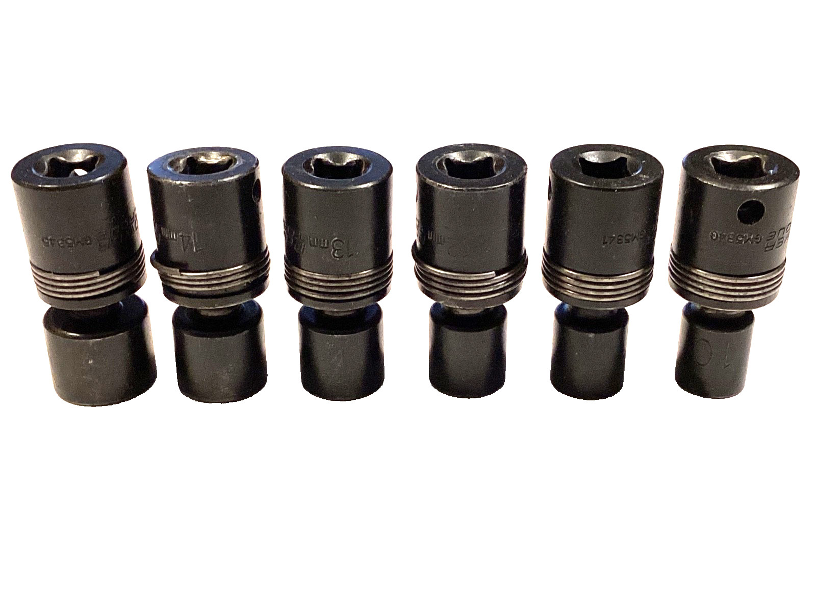 Power Torque 6 Piece Metric 6 Point Shallow Universal Socket Set 10MM-16MM NICE