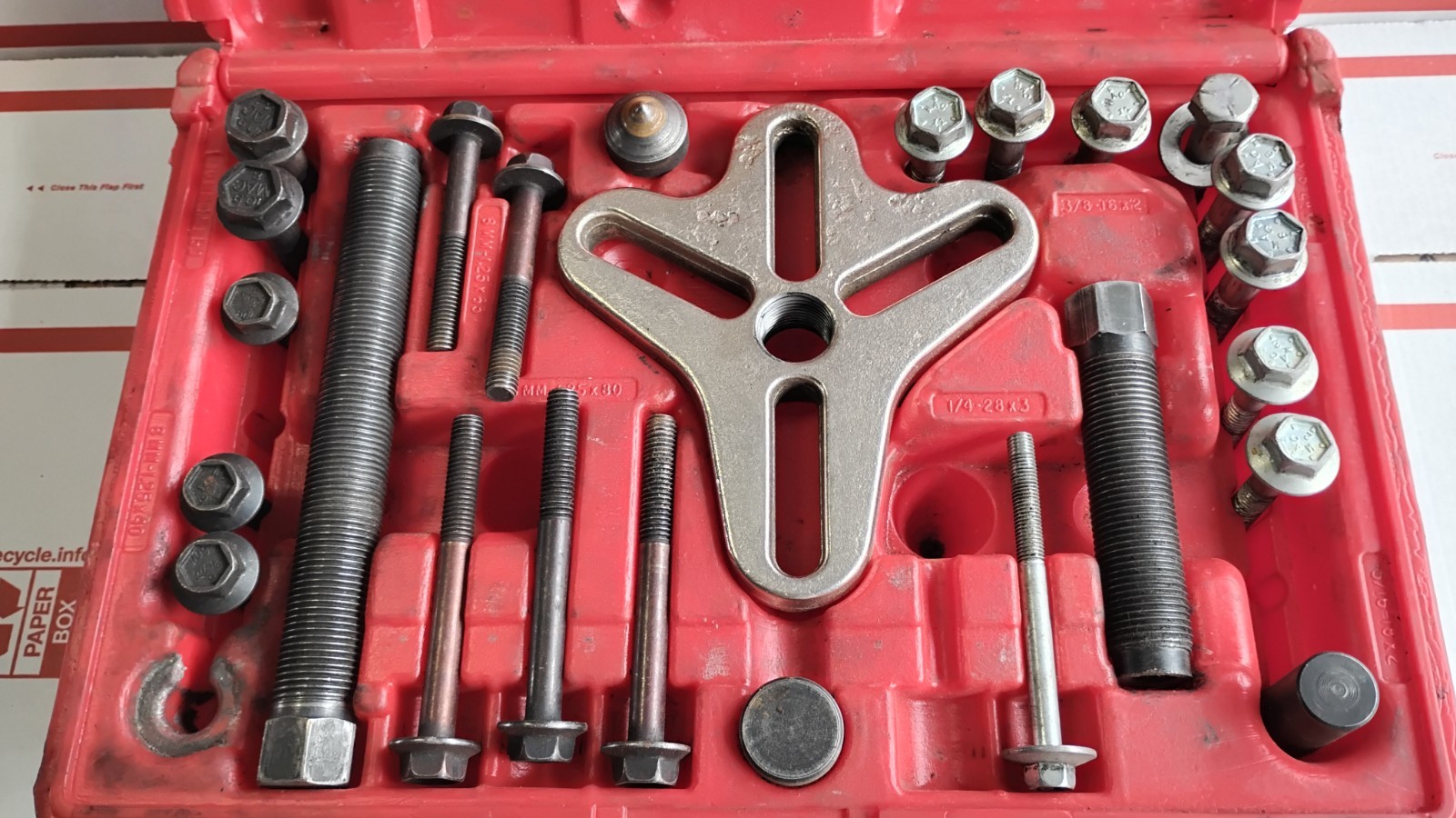 Mac Tools Deluxe Bolt Grip Puller Set STP500M w/ Case USA AUTOMOTIVE