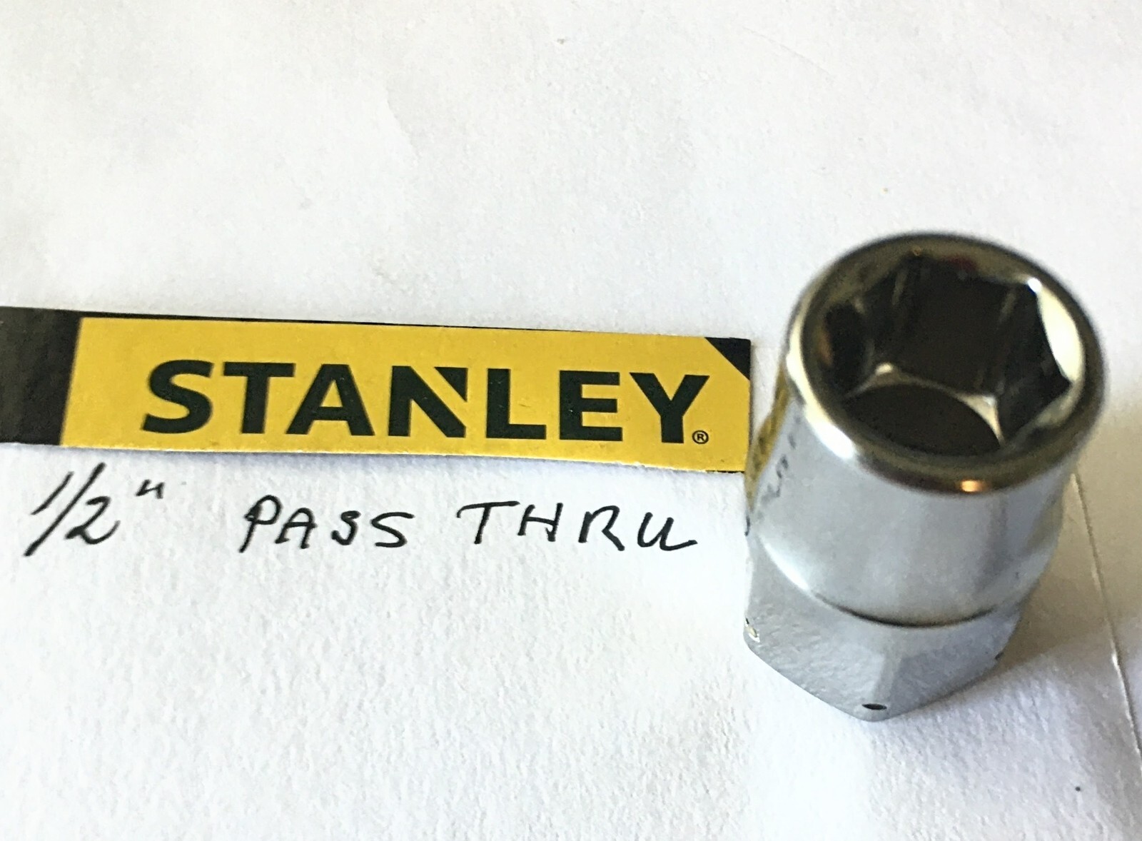 Stanley 1/2″ Pass Thru Socket 6 Point Free USA Shipping