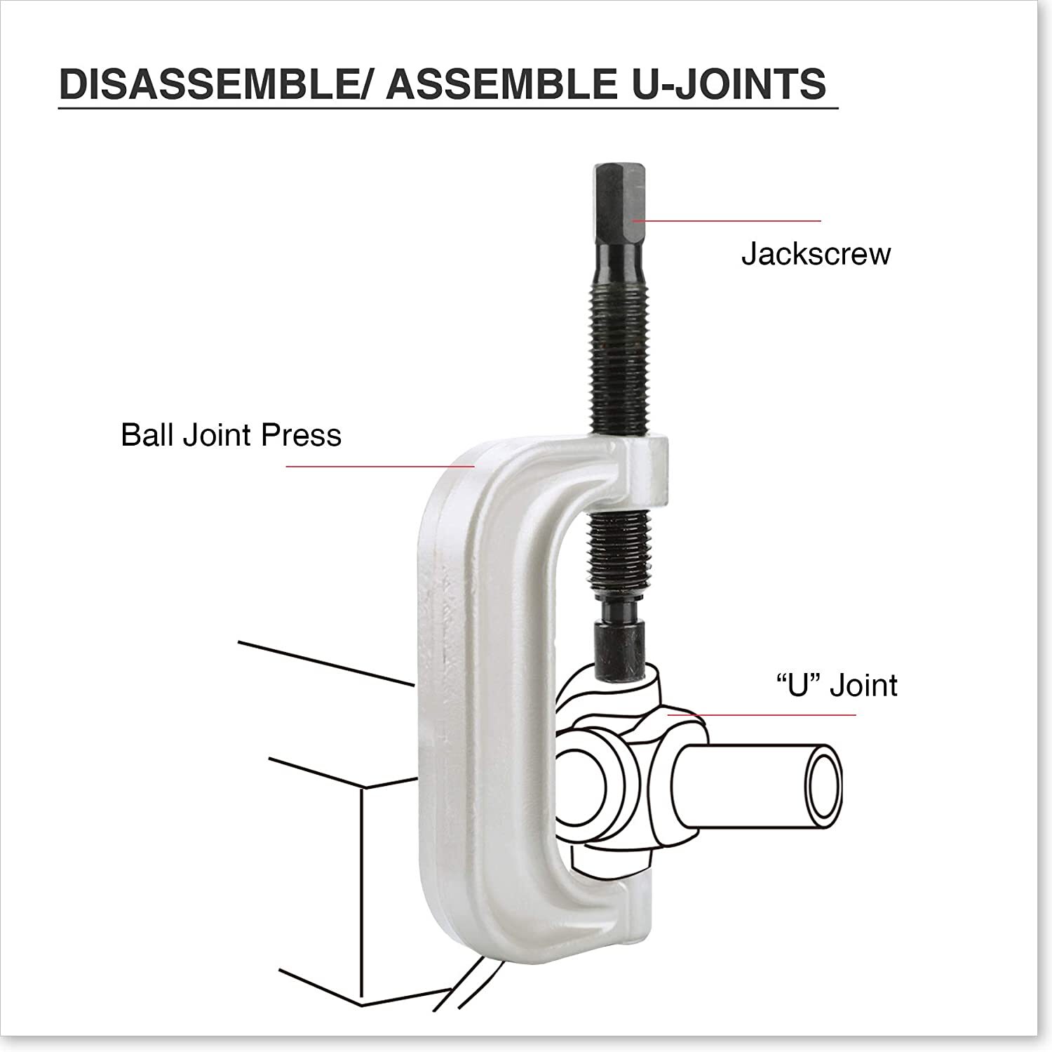 21pc Ball Joint Auto Repair Remove Installing Master Adapter C-Frame Press 2 4WD