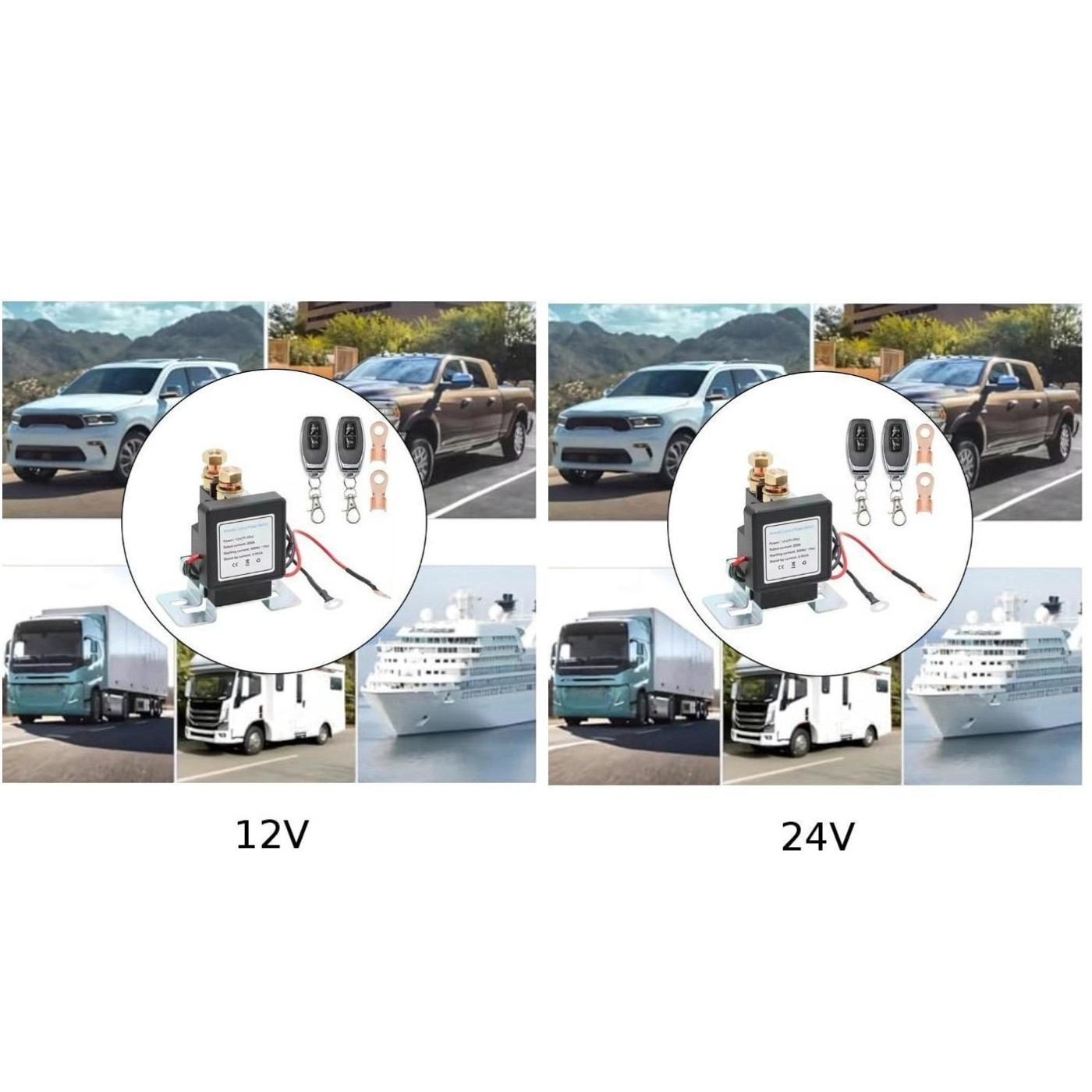 Keyless Remote Control Car Starter Relay Remote Engine Disable Supports 12V/24V