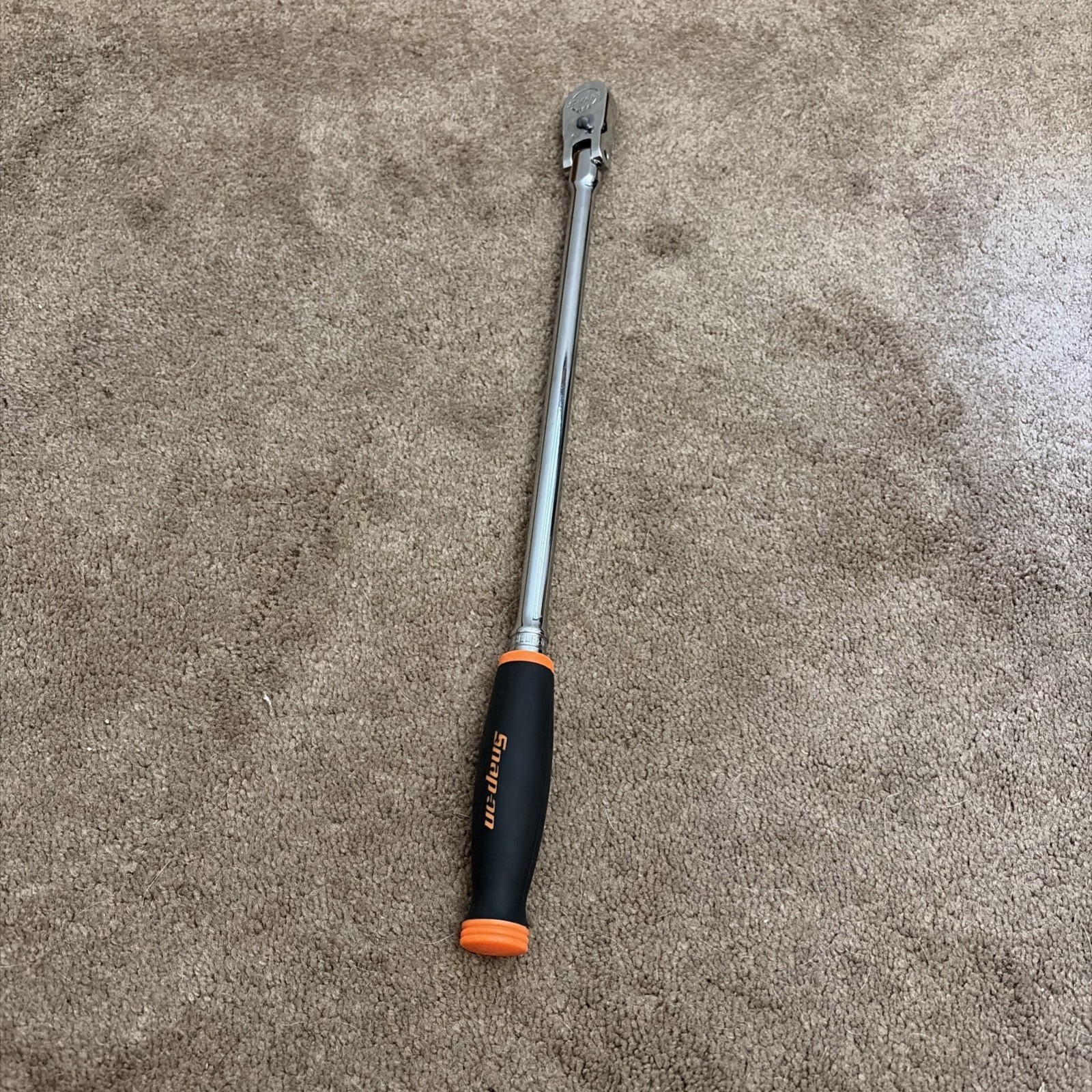 Snap On USA NEW 3/8” Drive Orange Soft Grip EXTRA-LONG Ratchet FHLLF80