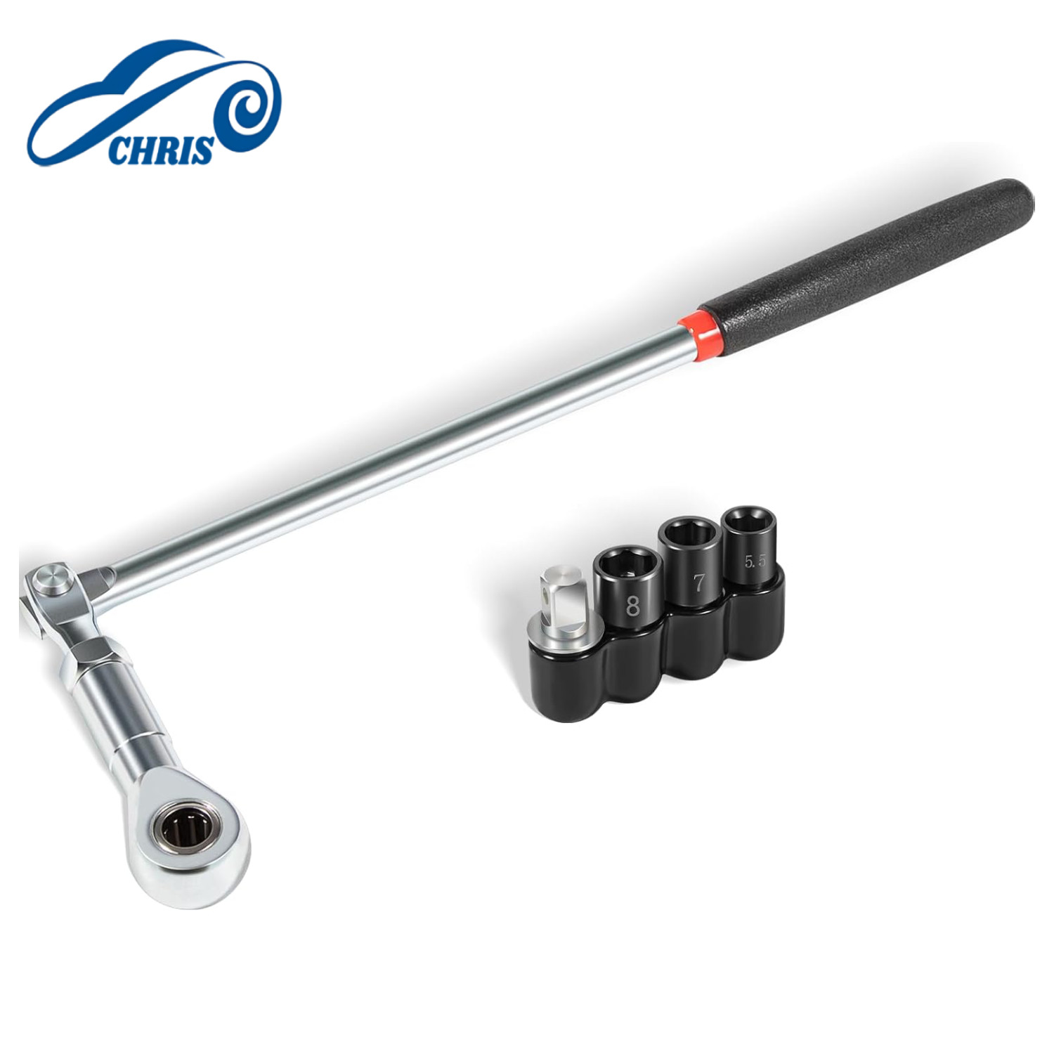 64180 Actuator Motor Wrench Kit w/5.5mm 7mm 8mm Socket 1/4″ Square Drive Adapter