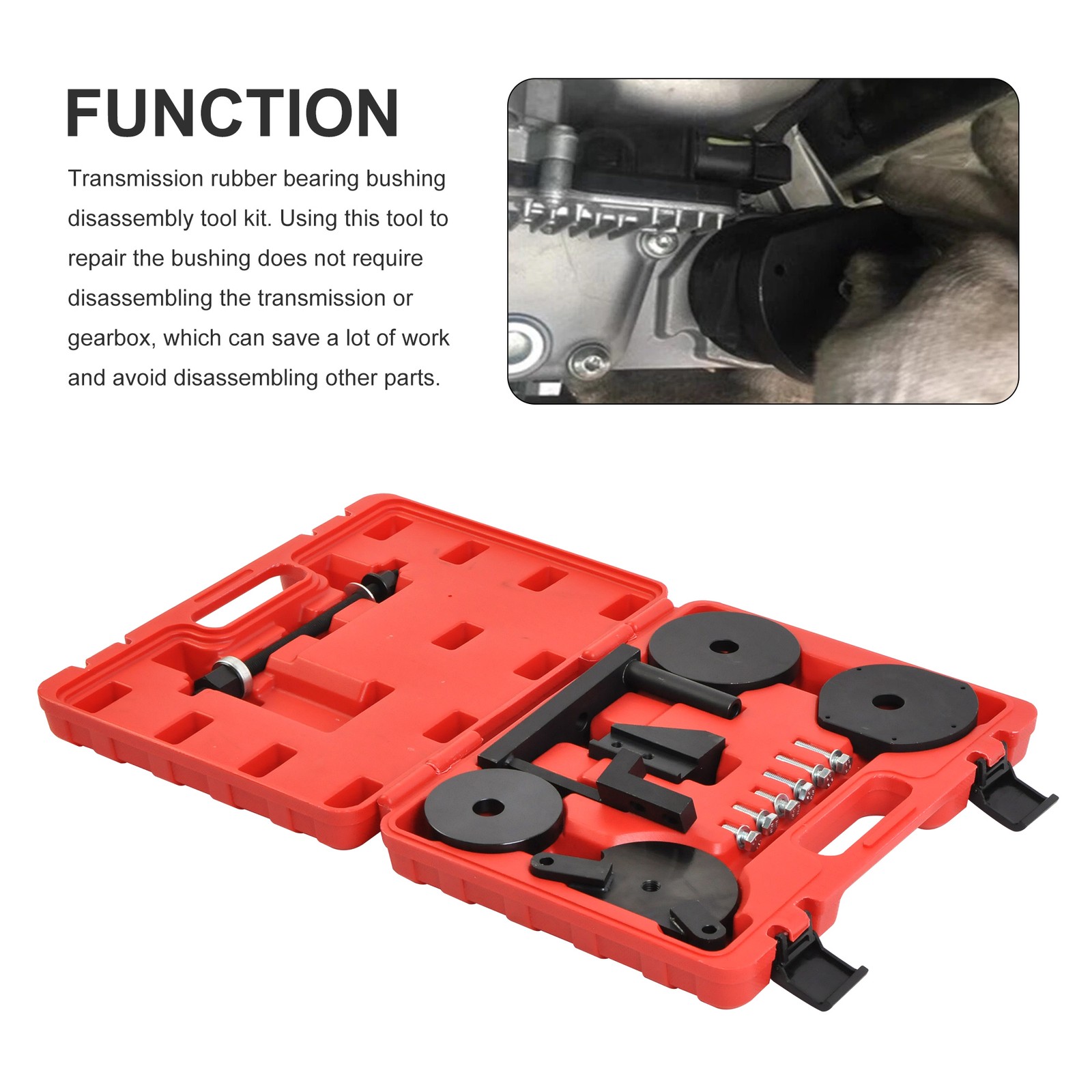 Transmission Rubber Mount Bushing Extractor Tools Kit for BMW 221 040 , JTC-6718