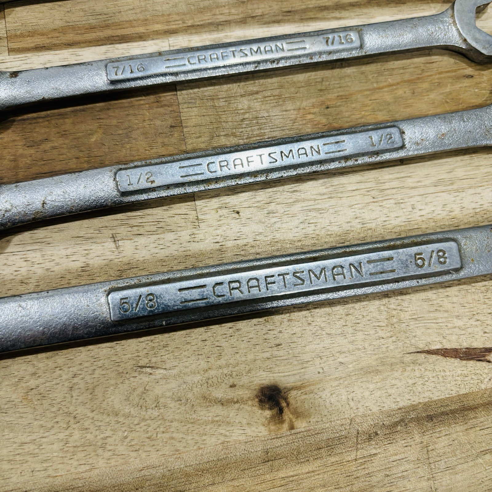 Lot of 5 Craftsman USA Combination Speed Quick Wrenches VA Series 5/16” to 5/8”