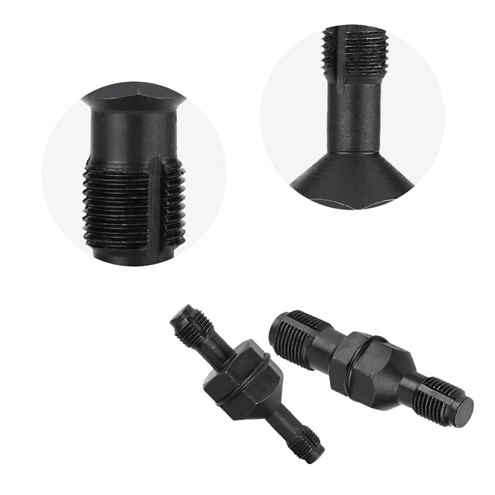 2 Pack Spark Plug Thread Chaser, Black Steel Automotive Tool with 13/16″ Hex…
