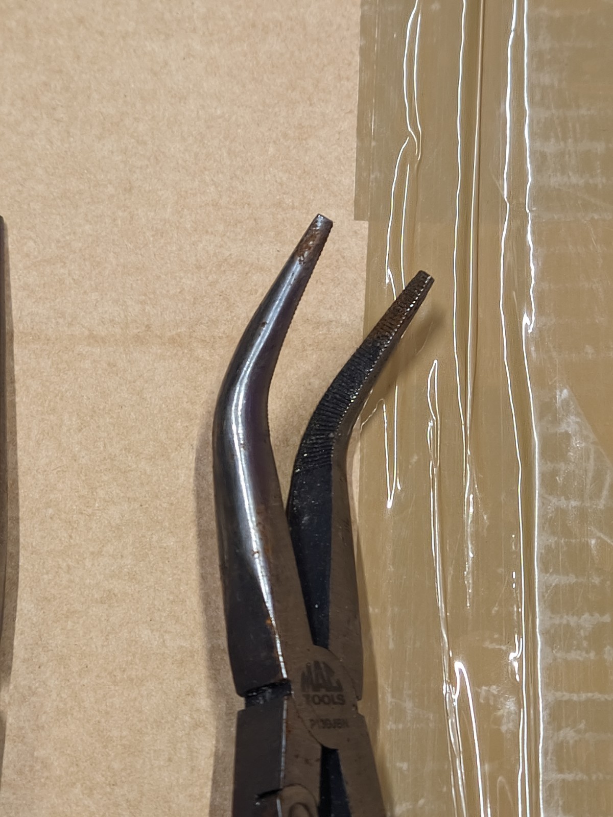 Lot of 3 MAC Tools Long Reach Pliers Needle Nose Duck Straight Bent P13DJDB +