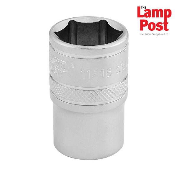 Draper Expert 16630 1/2″ Square Drive 6 Point Imperial Socket AF 11/16″