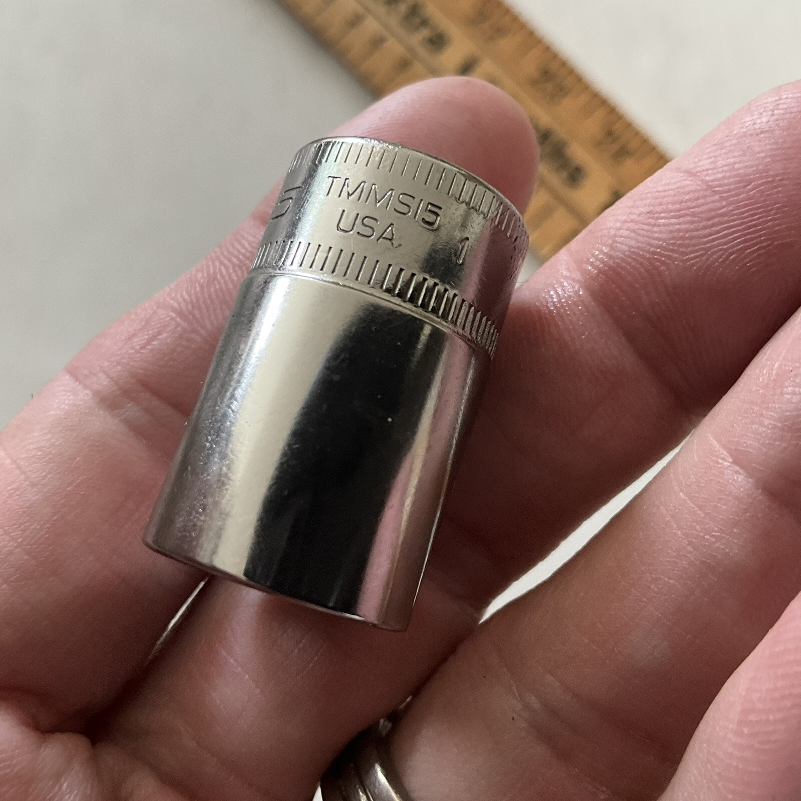 Snap-on tmms15 15mm 1/4″ drive metric semi deep 6 point socket