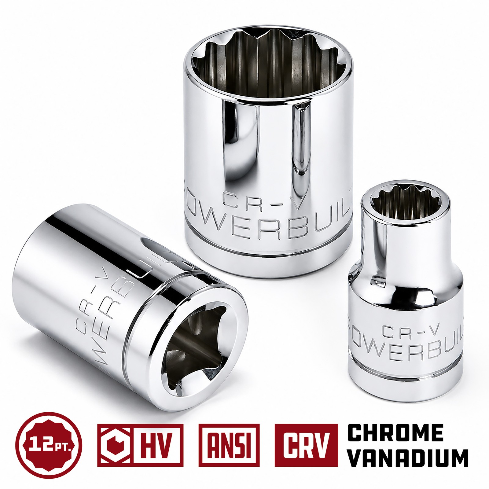Powerbuilt 1/2 Inch Drive x 29 MM 12 Point Shallow Socket – 642035