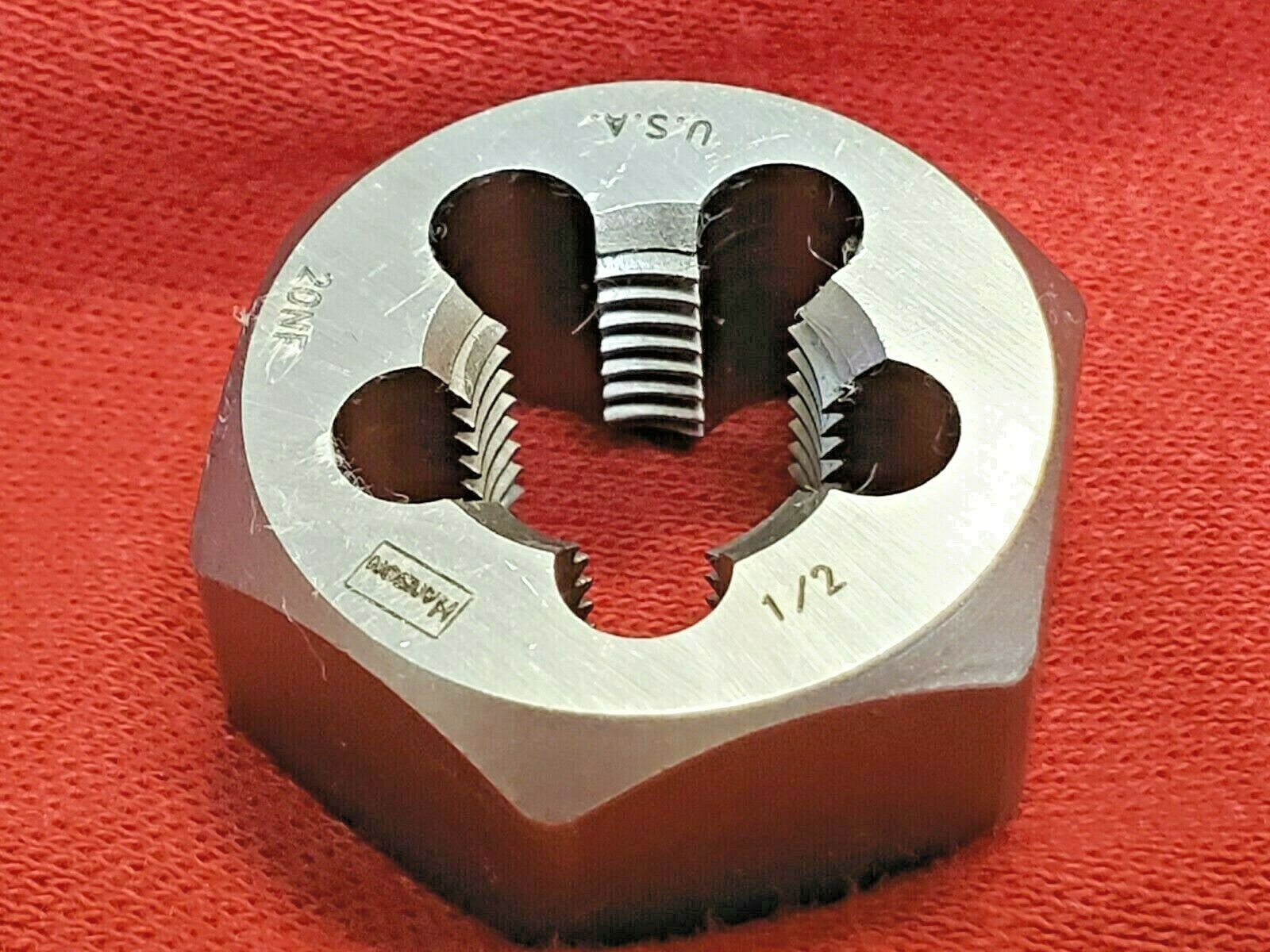 7245 1/2-20 X 1-1/16″ NF Hex Die Irwin Hanson CS USA RH Rethreading Carbon Steel