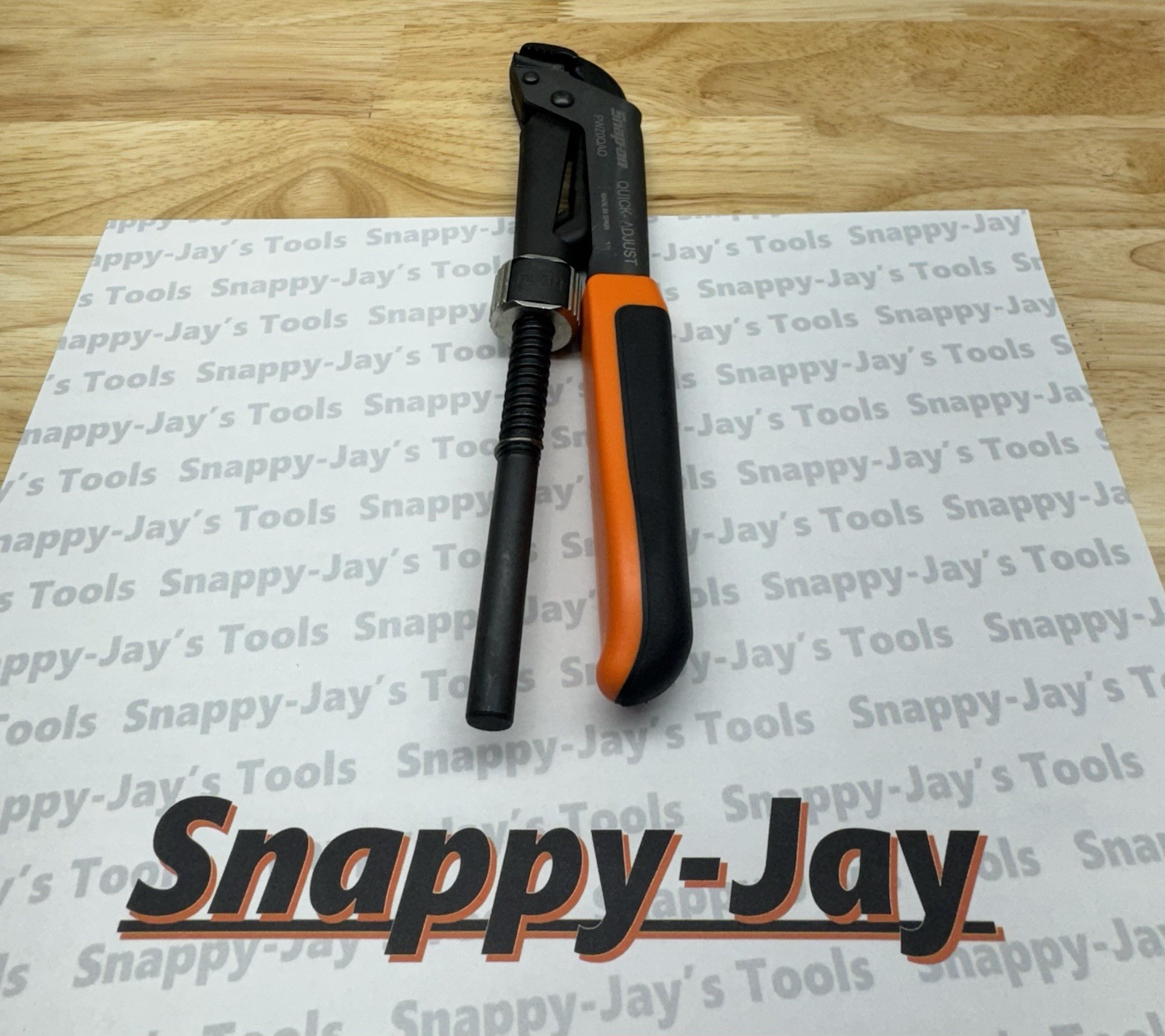 Snap-on Tools NEW ORANGE 8-5/8″ Soft Grip Quick Adjust Pliers Wrench PWZ0QAO