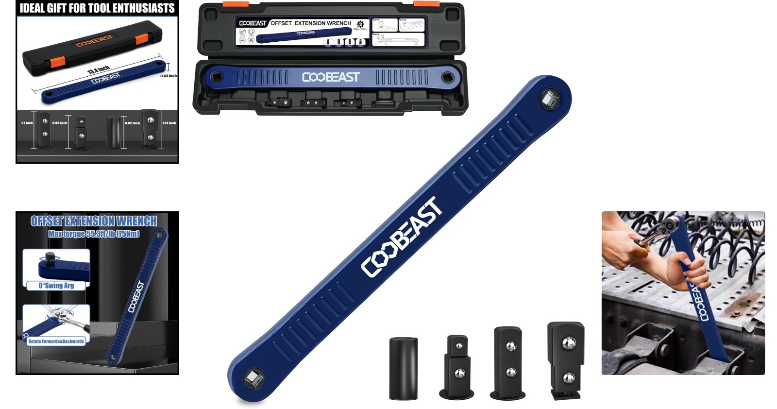 Multi-Functional Offset Wrench with Chain Drive – Perfect for Automotive Repairs