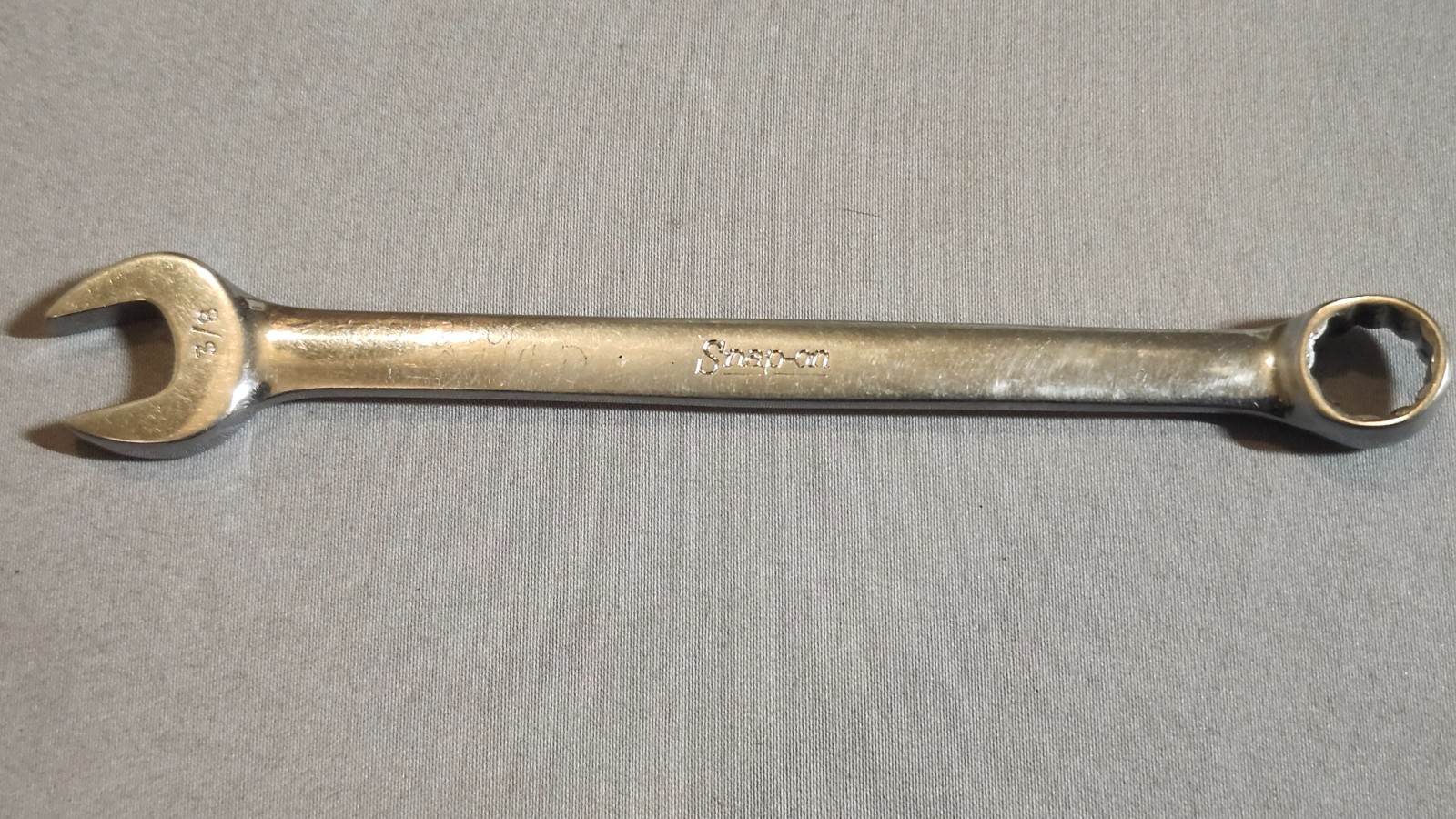 Snap-on OEX120 9/16 x 5/8 Combination Wrench Vintage USA PAT 3273430 Engraved
