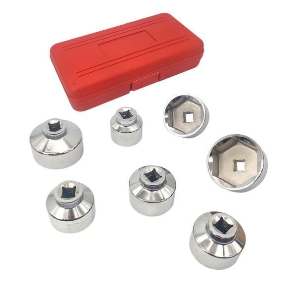 7 Piece Oil Filter Cap Wrench Tool Kit 24mm27mm29mm30mm32mm36mm38mm Socket
