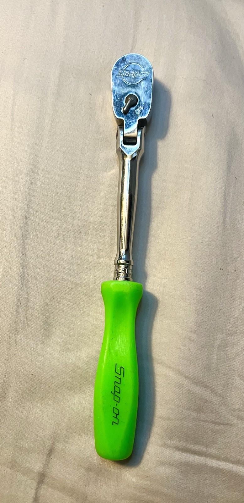 Snap-on Neon Green THLFD72 1/4 Drive Flex Head Ratchet