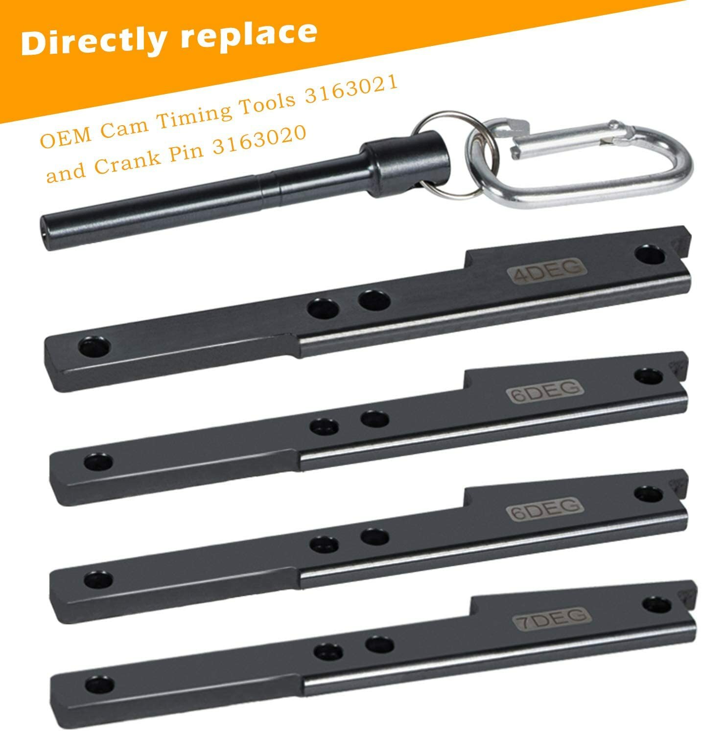 Cam Timing Tool Kit 3163021 for Cummins ISX/QSX 2007-2017 with Crank Pin 3163020