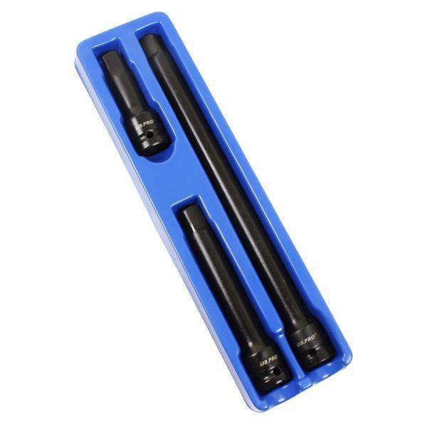 US PRO 3PC 1/2″ DR Impact Extension Bar Set 75, 125, 250mm 2086