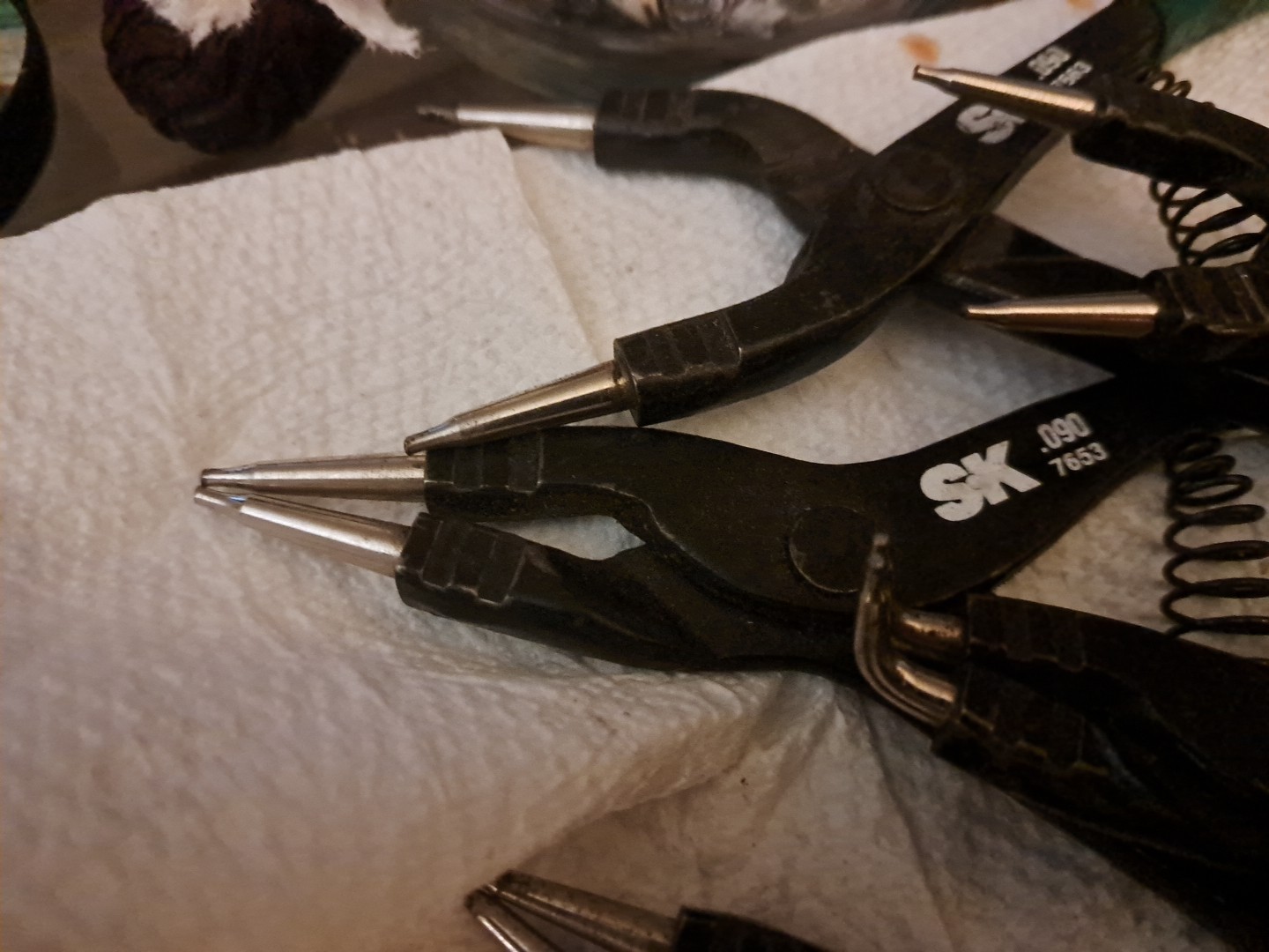 Title: Vintage SK Tools USA Heavy-Duty Snap Ring Pliers Set – 5 Pc Forged…