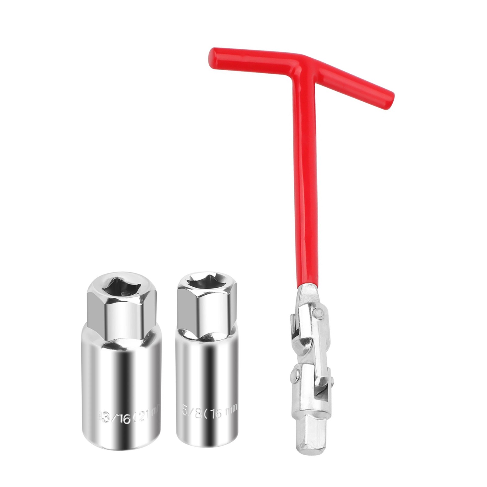 16mm 21mm Spark Plug Socket Wrench T-Handle Swivel Removal Tool for Automotive