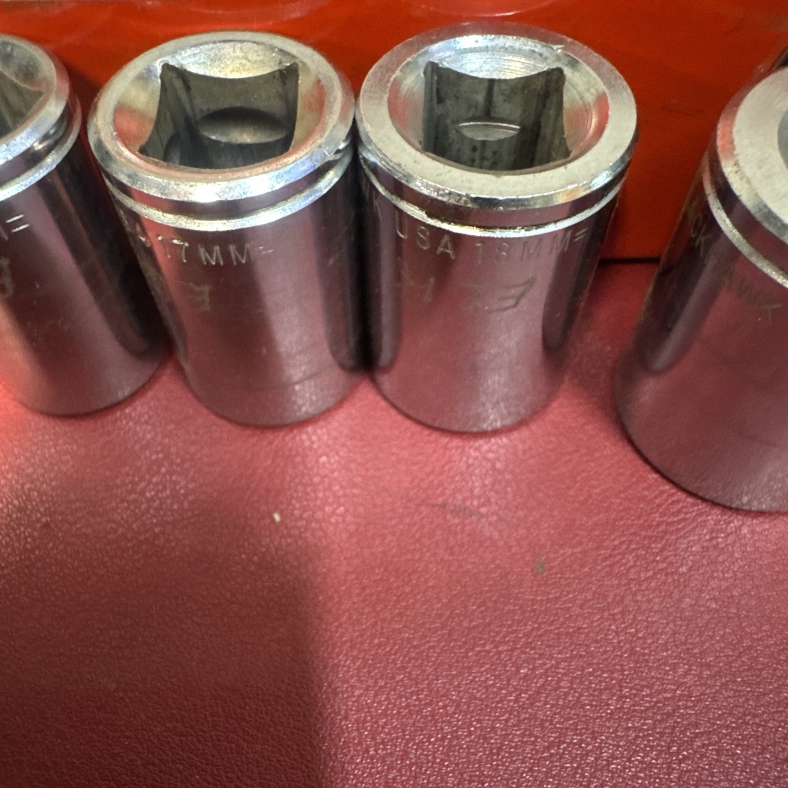 Blackhawk USA 1/2” Drive Metric Socket Lot 10-32mm 12 Pc w/ Metal Case