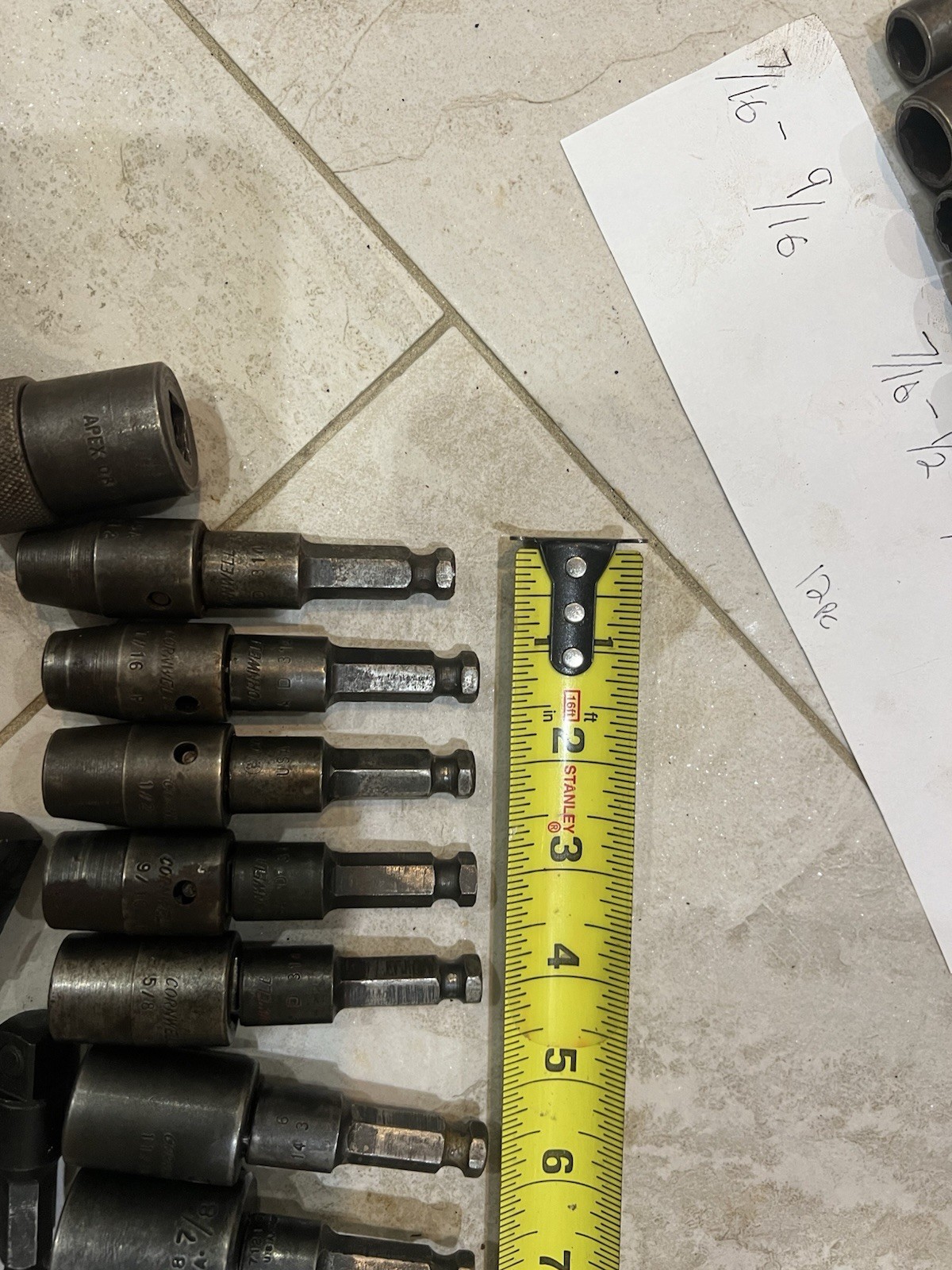 APEX, Cornwall Hex Power Drive Impact U-joint Socket Sets for Hex Quick Connect