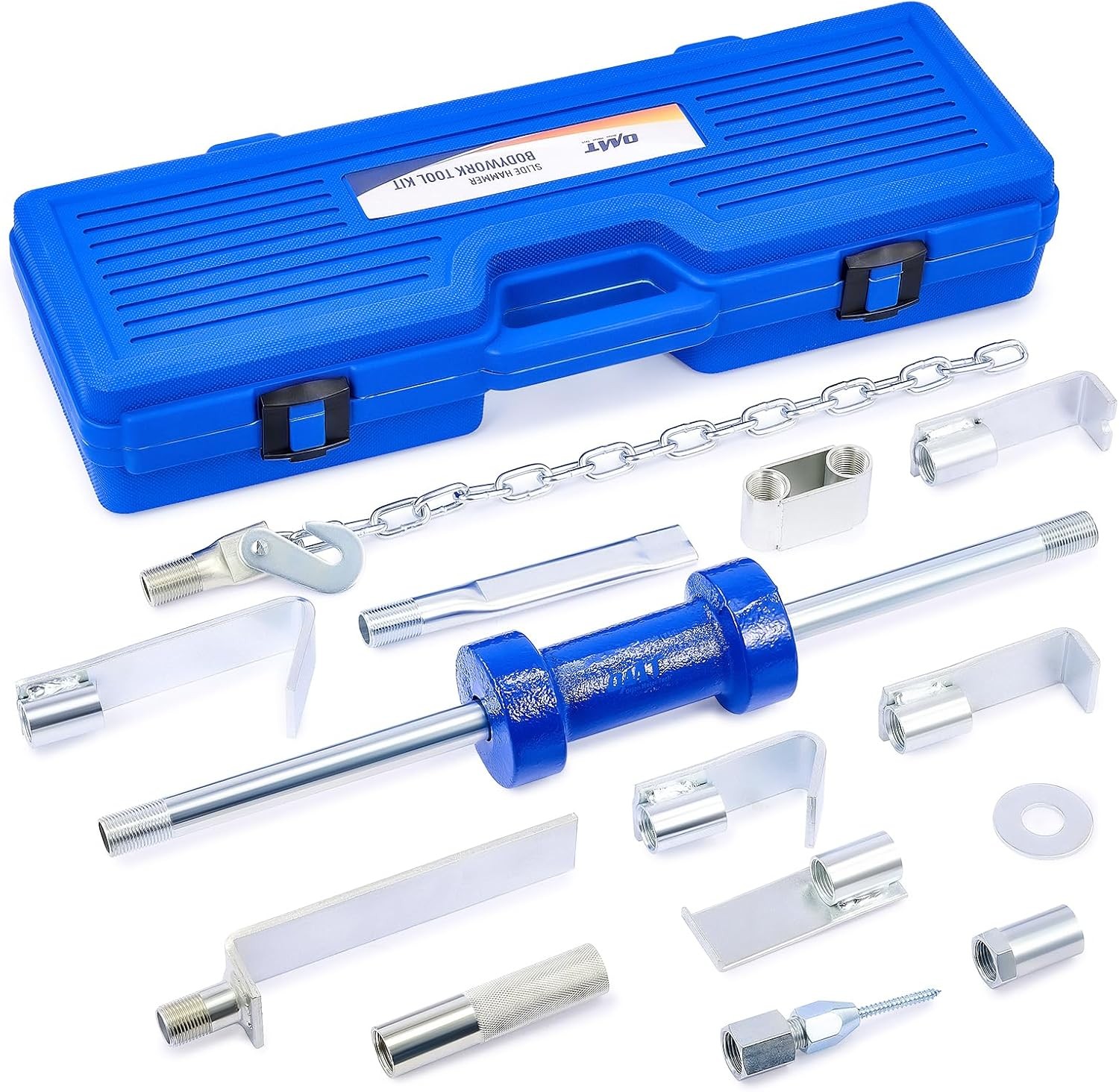 Orion Motor Tech Heavy Duty Slide Hammer Dent Puller Set, Auto Body Blue