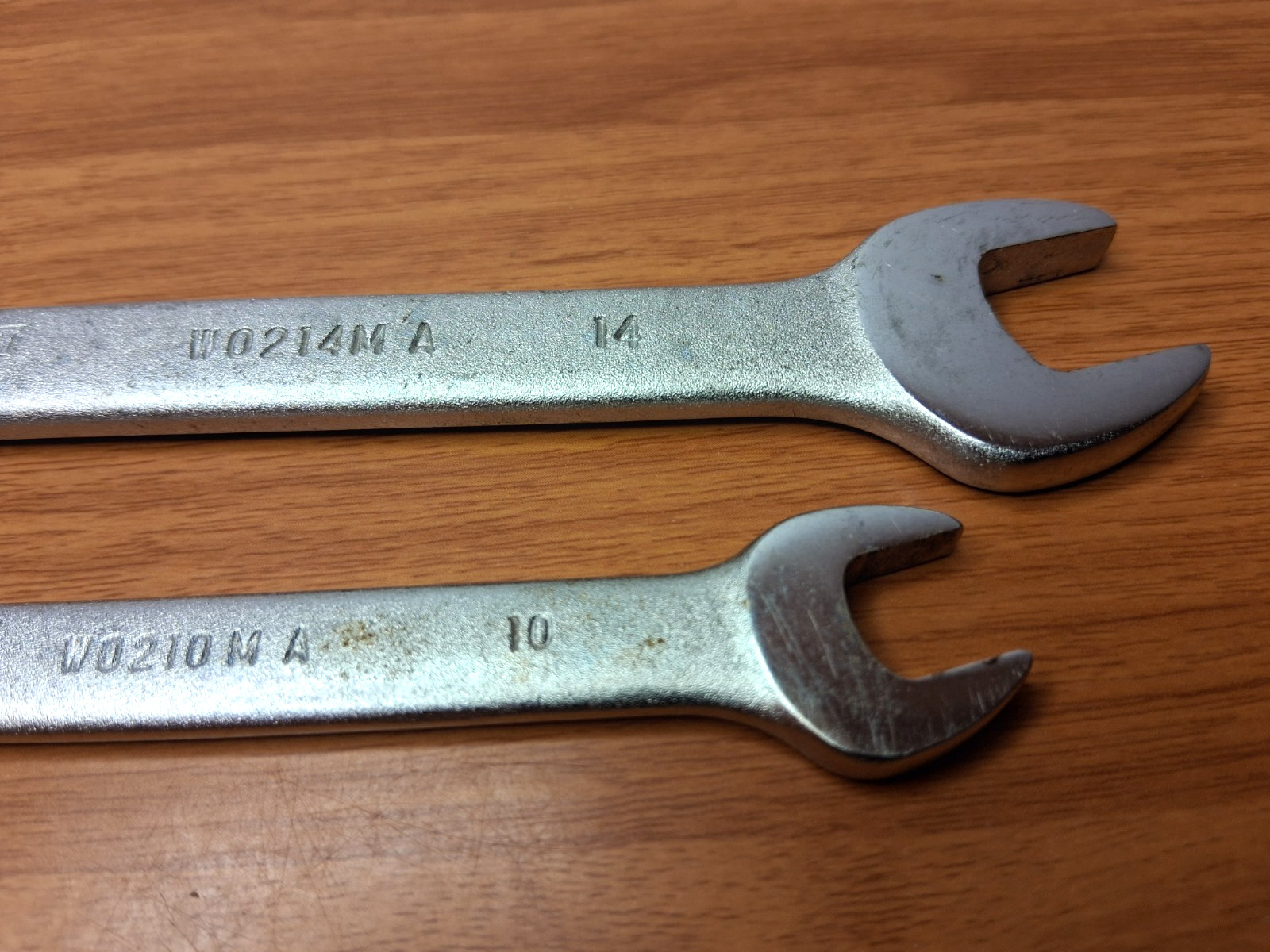 Popular Mechanics METRIC Open End CR-V Wrench Set 10mm, 11mm, 14mm, 15mm