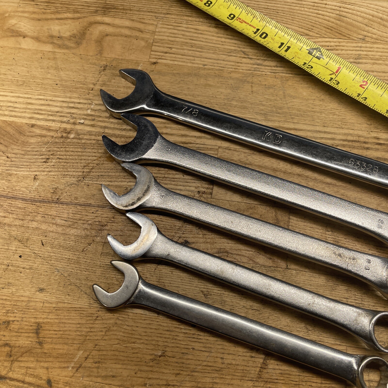 Proameric USA 5 Piece SAE 12 Point Combination Wrench Set 5/8 – 7/8 Vintage