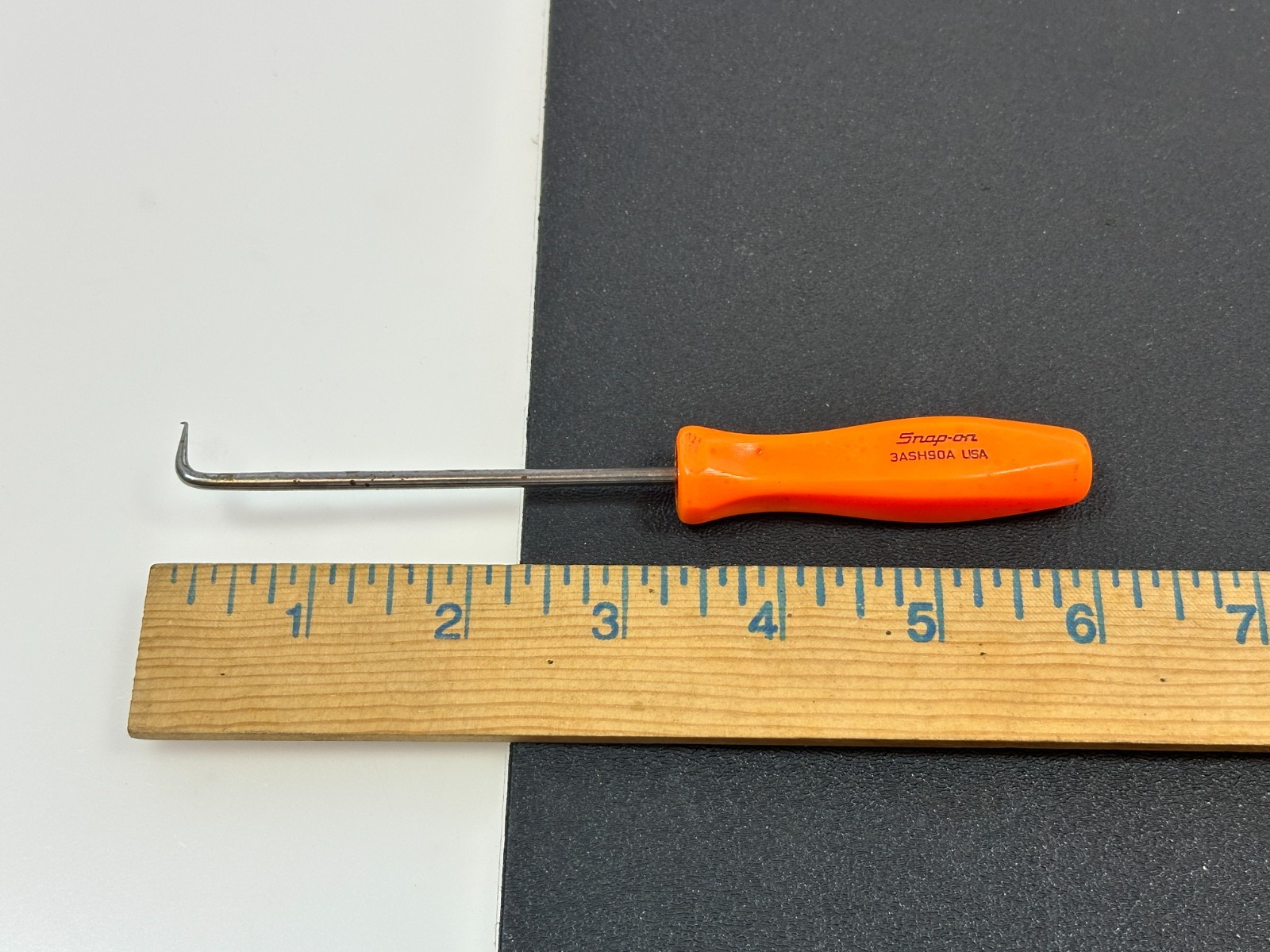 🇺🇸 Snap-on Tools USA 3ASH90A Mini Orange Hard Handle 90° Angled Pick