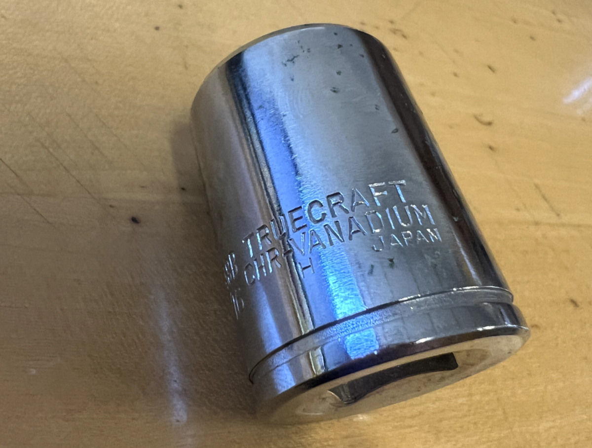 TRUECRAFT G358B 1/2″ Drive Standard 13/16″ Socket CR-MO Steel Made in Japan