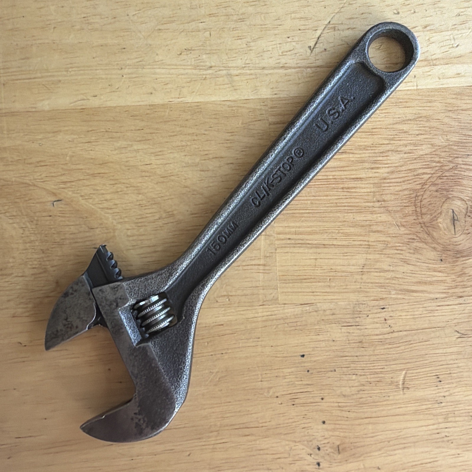Proto Tools 6″ Adjustable Wrench Clik-Stop Black Oxide Finish 150mm 706SL USA