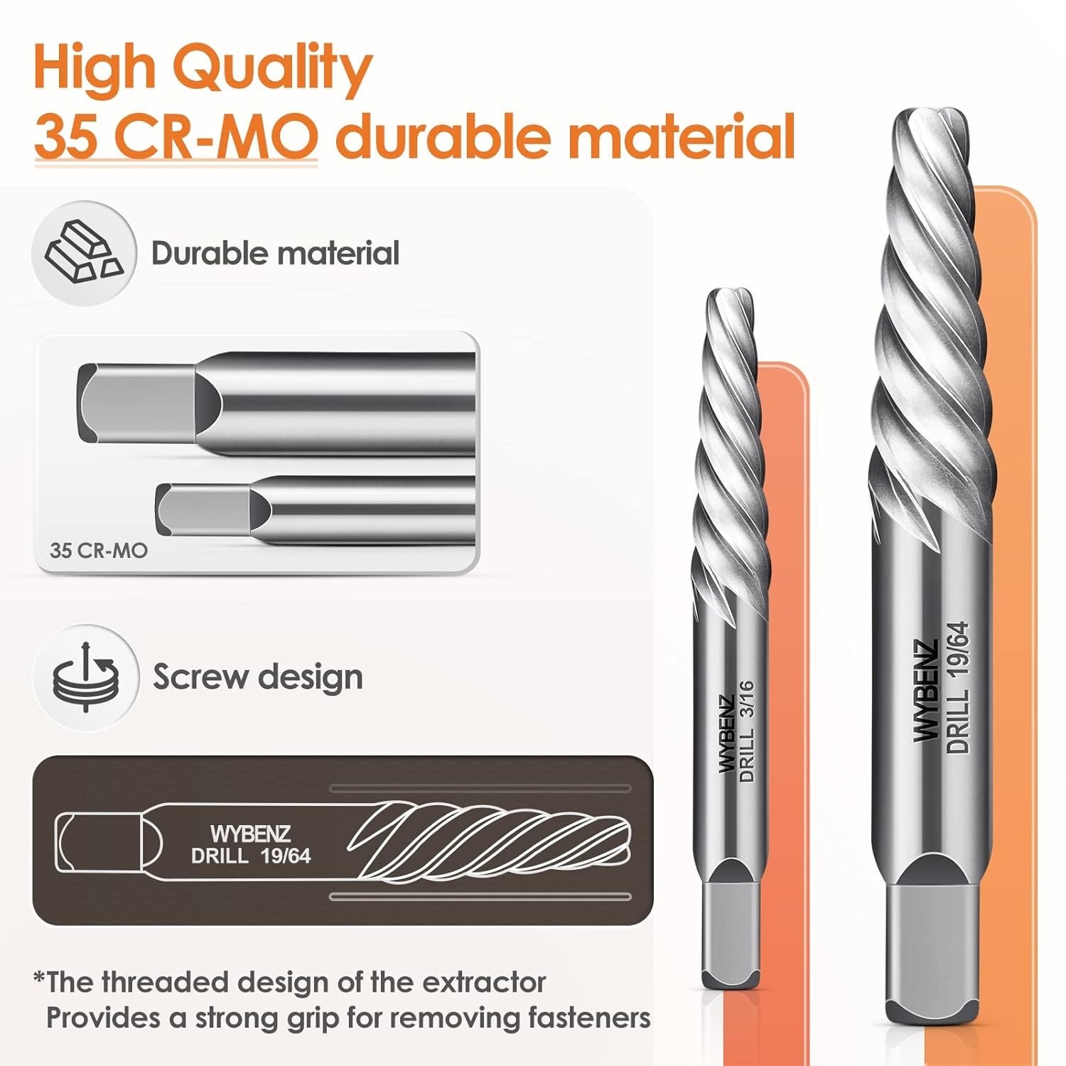 Efficient Spiral Flute 6-Pc Screw Extractor Set – Perfect Gift for DIYers