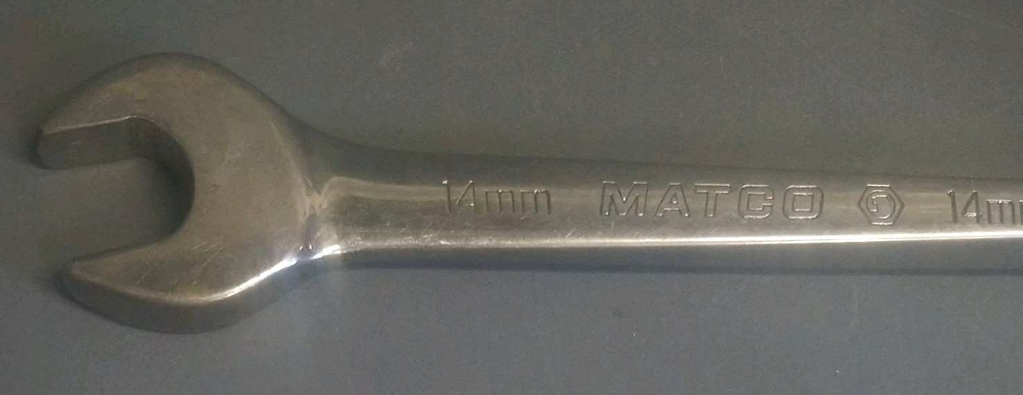 MATCO Tools ECL14M2, Vintage 14mm Combination Wrench, 12 Pt. USA