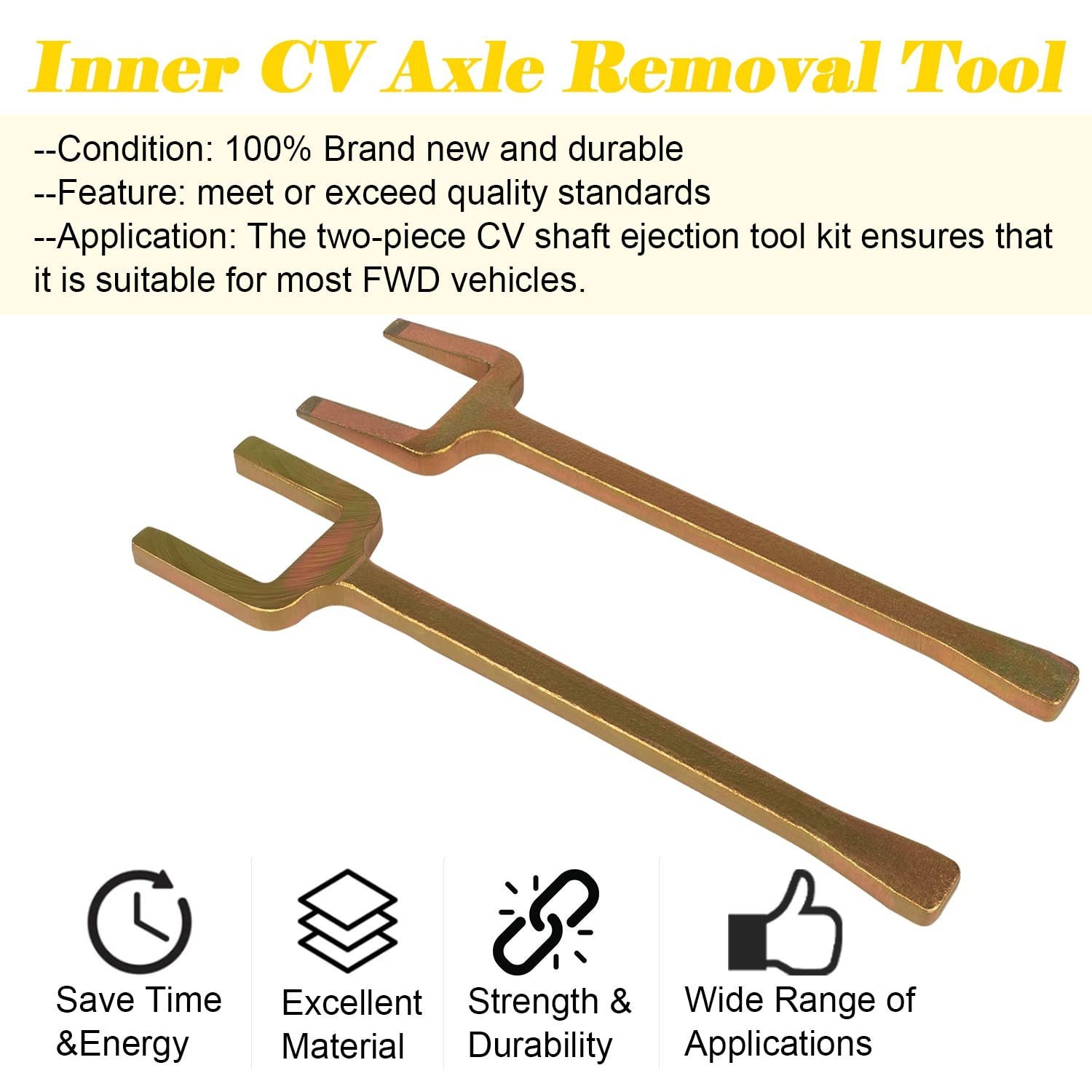 2-Piece Axle Popper Kit – Inner CV Axle Removal Tool Set for Front Wheel Drive V