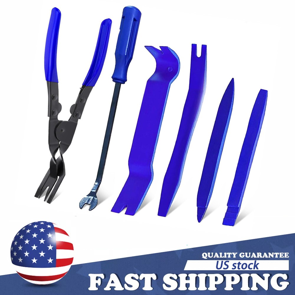 6PCS Automotive Trim Removal Handle Pliers Tool Retainer Door Panel Fastener US