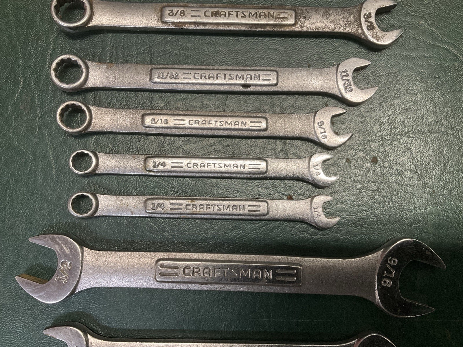 Vtg Craftsman SAE & Metric 12 Point Wrench lot -V- USA 15/16″ – 1/4″ & 18mm-7mm