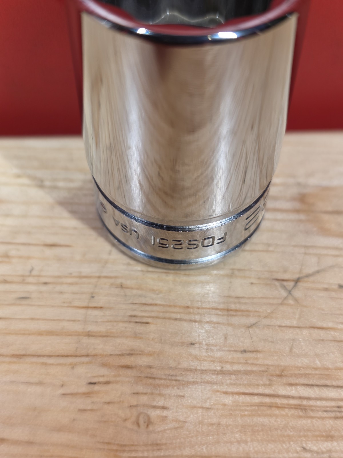 Snap-on Tools FDS251 25/32″ NICE 3/8″ Drive 12-Point SAE Semi-Deep Chrome Socket