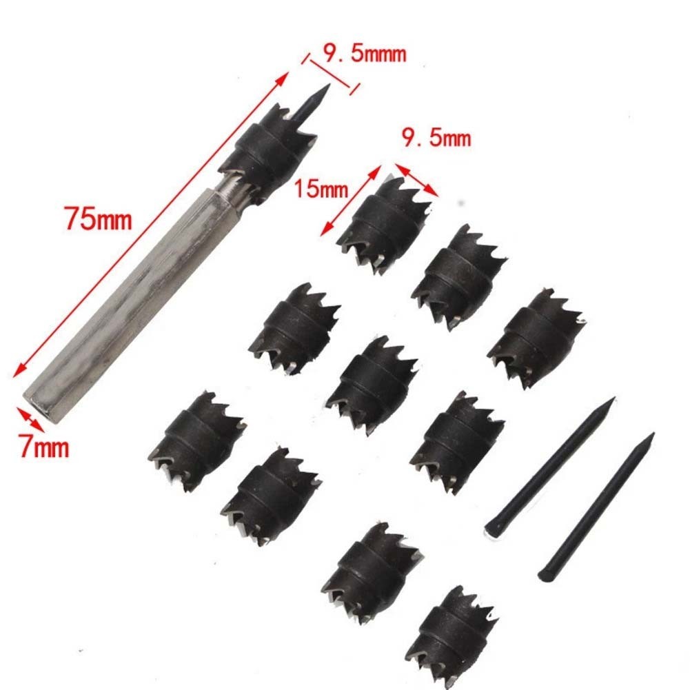High Speed Steel 13 Pack Double Sided Spot Weld Cutter Set 38 Inch Length