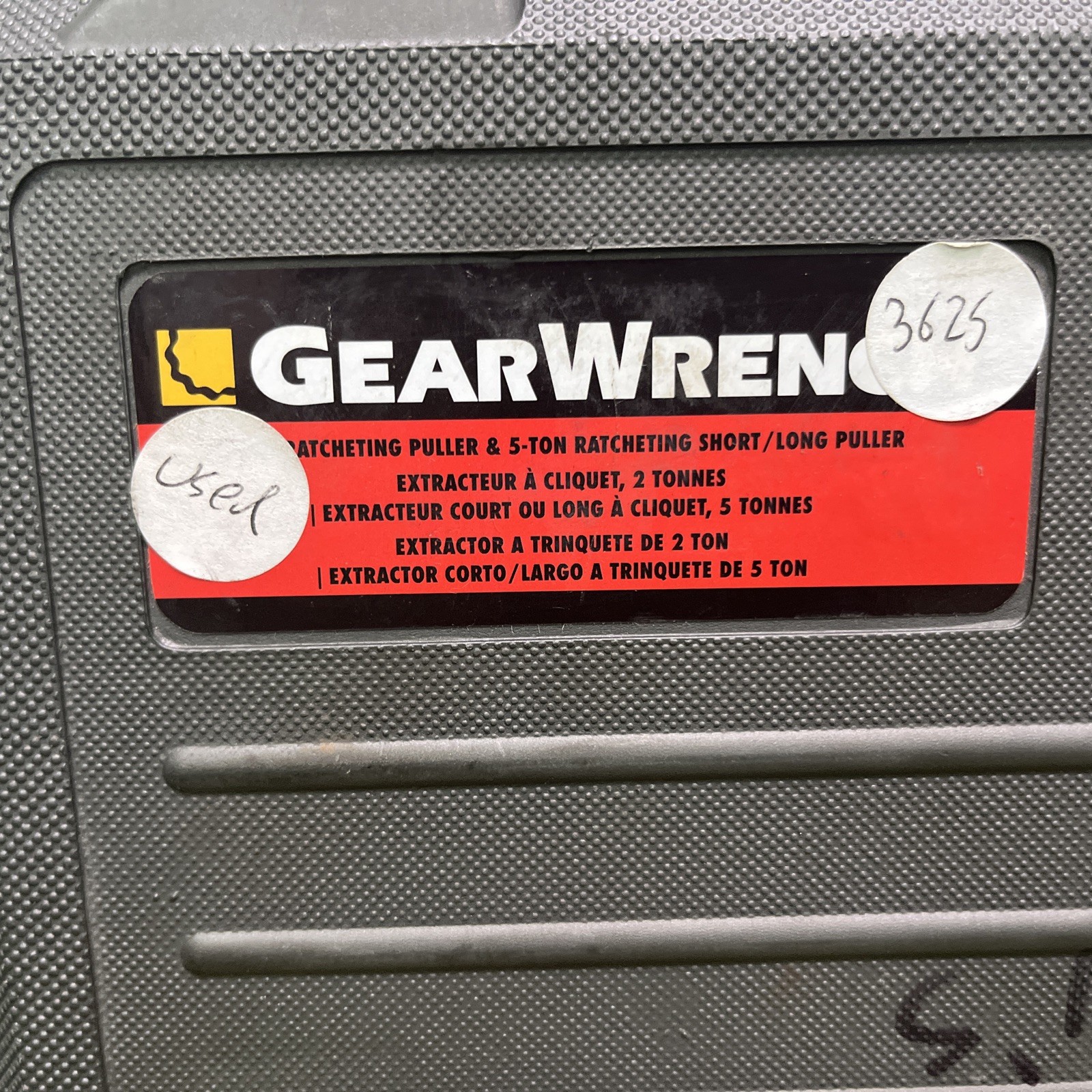 GearWrench 3627 2T & 5T Ratcheting Puller Combination Set, MISSING ONE SET
