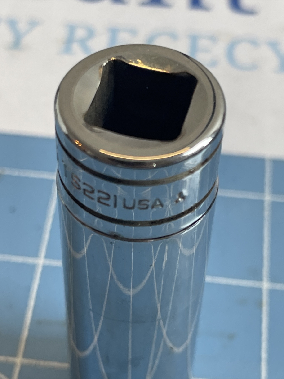 Snap-on Tools USA 1/2″ Drive 11/16″ SAE Deep 6 Point Chrome Socket TS221